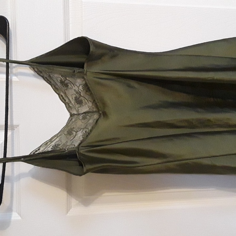 Victoria's Secret vintage Olive slip mesh lace satin lingerie dress - Picture 9 of 11